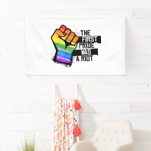 最初のプライドは暴動でした 横断幕 (インサイチュ)