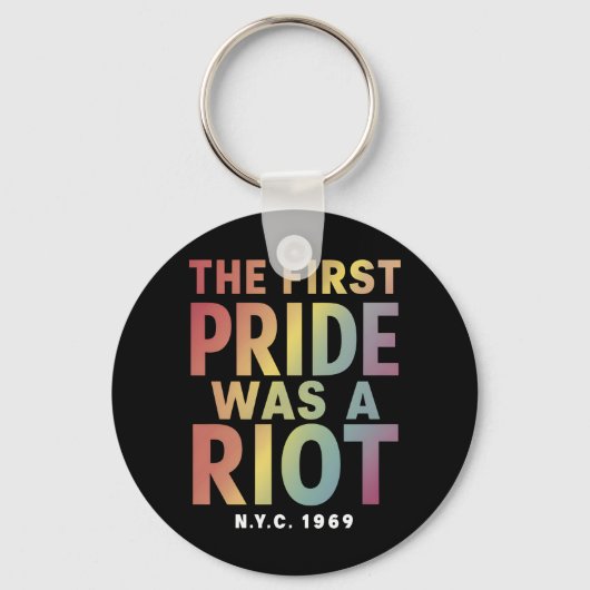 最初のプライドは暴動LGBTのゲイAlly Rainbowだった キーホルダー (正面)