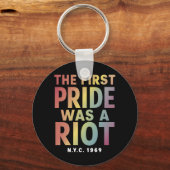最初のプライドは暴動LGBTのゲイAlly Rainbowだった キーホルダー (正面)