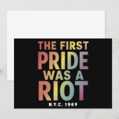 最初のプライドは暴動LGBTのゲイAlly Rainbowだった 招待状 (正面/裏面)