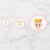 最初のベビー誕生日パーティー&ハートオンホワイト コンフェッティ (裏面)