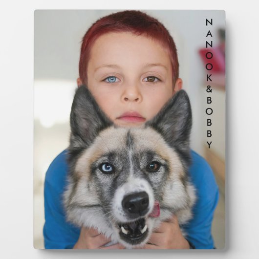 最初のペットパーソナライズされたの形見を作成 フォトプラーク (正面)