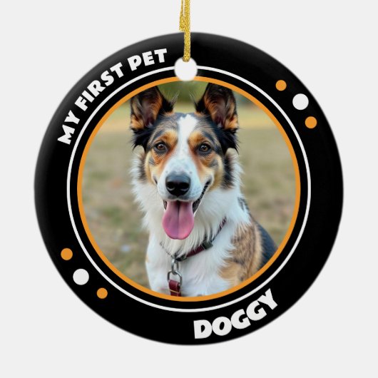 最初のペット記念写真 セラミックオーナメント (裏面)