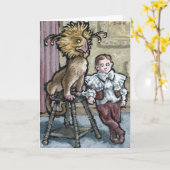 最初のペット#2 -空白の内面外見上の挨拶 カード (黄色い花)