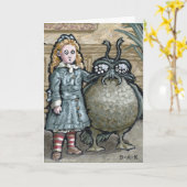 最初のペット#5 -空白の内面外見上の挨拶 カード (黄色い花)