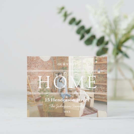 最初のホーム写真の移動のお知らせ ポストカード (スタンド正面)