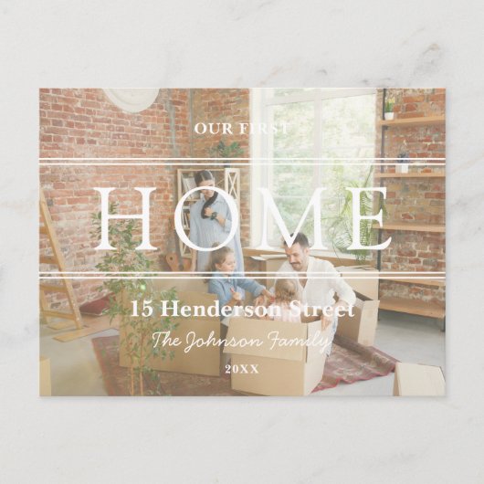 最初のホーム写真の移動のお知らせ ポストカード (正面)
