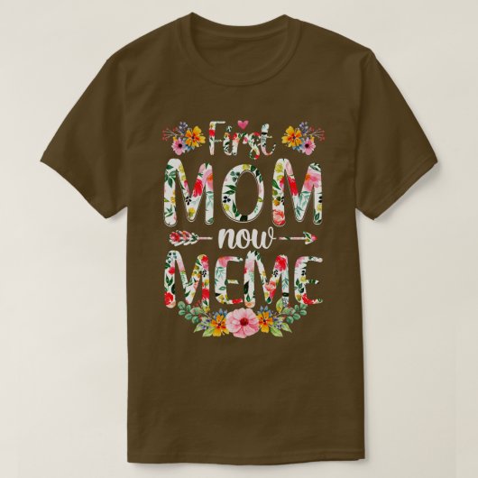 最初のママ今ミームおもしろい新しいミームママの日の贈り物 Tシャツ (デザイン正面)