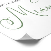 最初のミモサスホワイトフローラ緑 ポスター (角)