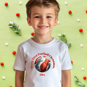 最初のメリーサッカークリスマスベビーギフト ベビーTシャツ