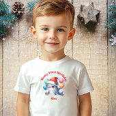 最初のメリー誕生日クリスマスベビーギフト ベビーTシャツ