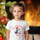 最初のメリー誕生日クリスマスベビーギフト ベビーTシャツ