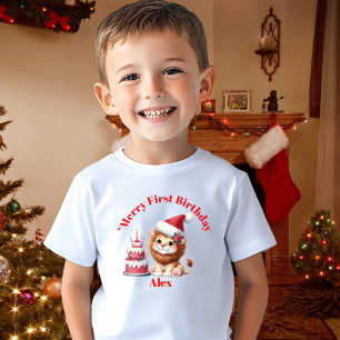最初のメリー誕生日クリスマスベビーギフト ベビーTシャツ