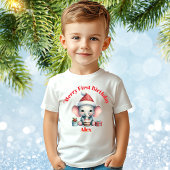 最初のメリー誕生日クリスマスベビーギフト ベビーTシャツ