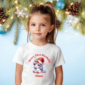 最初のメリー誕生日クリスマスベビーギフト ベビーTシャツ