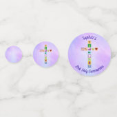 最初のモダン聖餐式のクロスカラフルシンボル コンフェッティ (裏面)