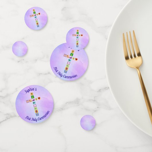 最初のモダン聖餐式のクロスカラフルシンボル コンフェッティ (グループ)