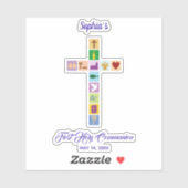 最初のモダン聖餐式のクロスカラフルシンボル シール (シート)