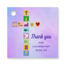 最初のモダン聖餐式のクロスカラフルシンボル