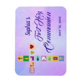 最初のモダン聖餐式のクロスカラフルシンボル マグネット (縦)