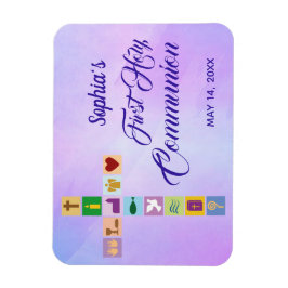 最初のモダン聖餐式のクロスカラフルシンボル マグネット