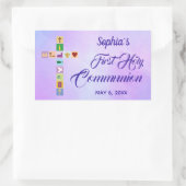 最初のモダン聖餐式のクロスカラフルシンボル 長方形シール (バッグ)