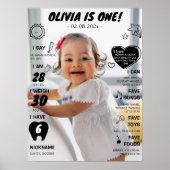 最初のモダン誕生日フォトマイルストーンポスター ポスター (正面)