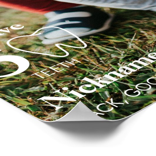 最初のモダン誕生日フォトマイルストーンポスター ポスター (角)