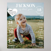 最初のモダン誕生日フォトマイルストーンポスター ポスター (正面)