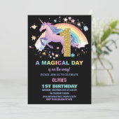 最初のユニコーン誕生日招待状 招待状 (スタンド正面)