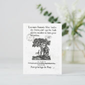 最初のラテン語フランスの辞書のタイトルページ ポストカード (スタンド正面)