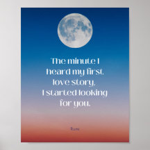 最初のラブストーリーのポスターを聞いた瞬間