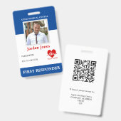 最初のレスポパーソナライズされたンダーの写真IDセキュリティ バッジ (正面&裏面)