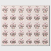 最初のロデオかわいいピンクパーソナライズされた色の誕生日 ラッピングペーパー (フラット)