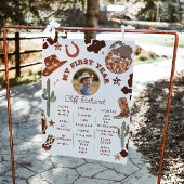 最初のロデオのカウボーイの写真男女兼用マイルストーン ポスター