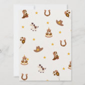 最初のロデオウェスタンの誕生日パーティーの招待 招待状 (裏面)