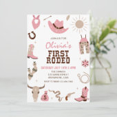 最初のロデオピンクウェスタンの誕生日 招待状 (スタンド正面)