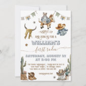 最初のロデオワイルドウェストボーイ1st誕生日 招待状 (正面)