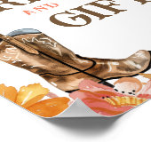 最初のロデオ西部の女の子のカードとギフトサイン ポスター (角)