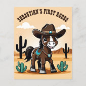 最初のロデオ誕生日パーティーサンキューカード (裏面)