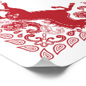 最初のロデオ誕生日パーティー歓迎サイン – Red West ポスター (角)