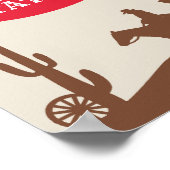 最初のロデオ赤"チャックワゴンの車の駅"の看板 ポスター (角)