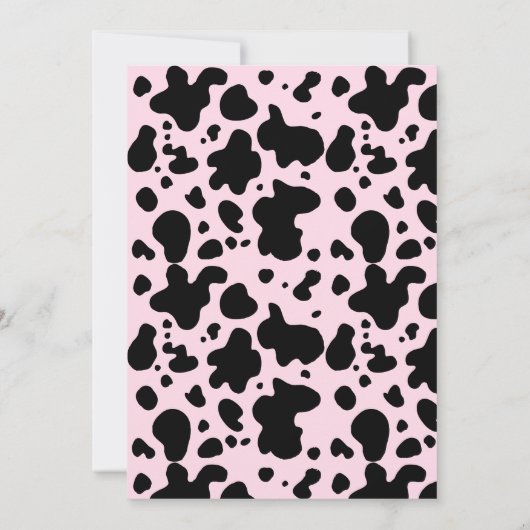 最初のロデオ1歳の誕生日ピンクの女の子の誕生日 招待状 (裏面)