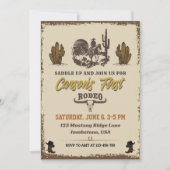 最初のロデオ・カウボーイ誕生日パーティーの招待 招待状 (正面)