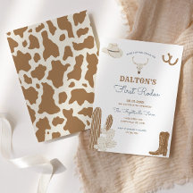 最初のロデオ・カウボーイ誕生日パーティーの招待