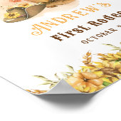 最初のロデオ・カウボーイ誕生日パーティー歓迎ポスター ポスター (角)