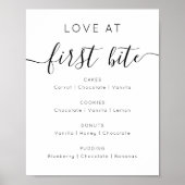 最初の一口で愛しなさい。ミニマル結婚デザート ポスター (正面)