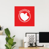 最初の一口のハート ポスター (ホームオフィス)