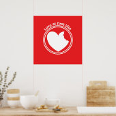 最初の一口のハート ポスター (キッチン)