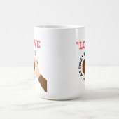 最初の一口を愛する コーヒーマグカップ (中央)